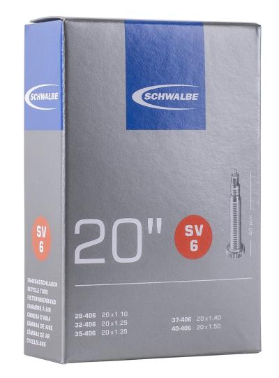 Schwalbe Schlauch SV6 20" 28/40-406 Prestaventil  Produktbild 1