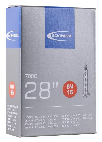 Schwalbe Schlauch SV15 28" 18/28-622/630 Prestaventil offen  Produktbild 1