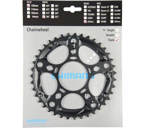 Shimano Kettenblatt FC-R563 39 Z&auml;hne D schwarz 