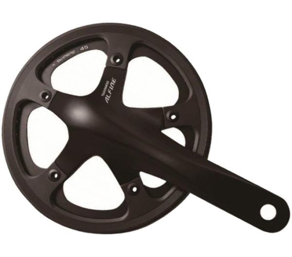 Shimano Kettenradgarnitur ALFINE FC-S501 170 mm 39 Z&auml;hne Hosenschutz schwarz 