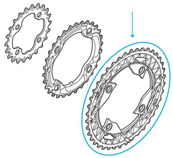 Shimano Kettenblatt DEORE FC-M612 40 Z&auml;hne AN 