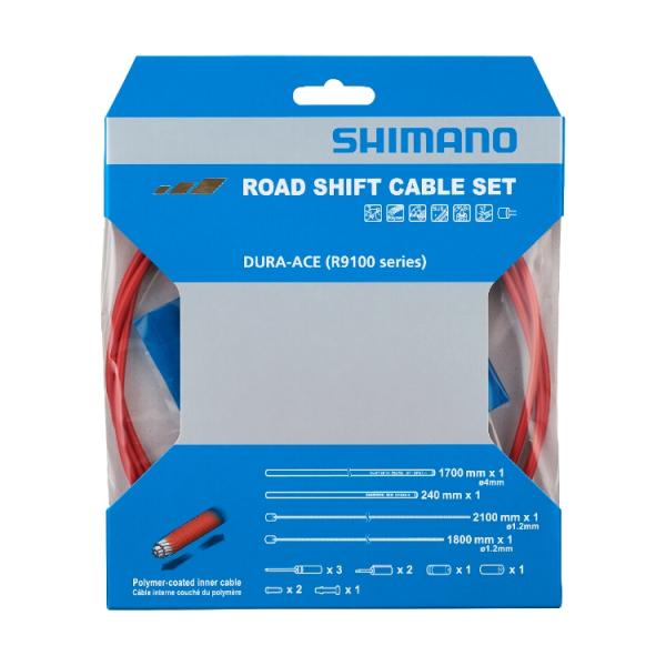 Shimano Schaltzugset RS900 Polymer rot Blister 